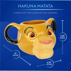 mug disney simba le roi lion 3d